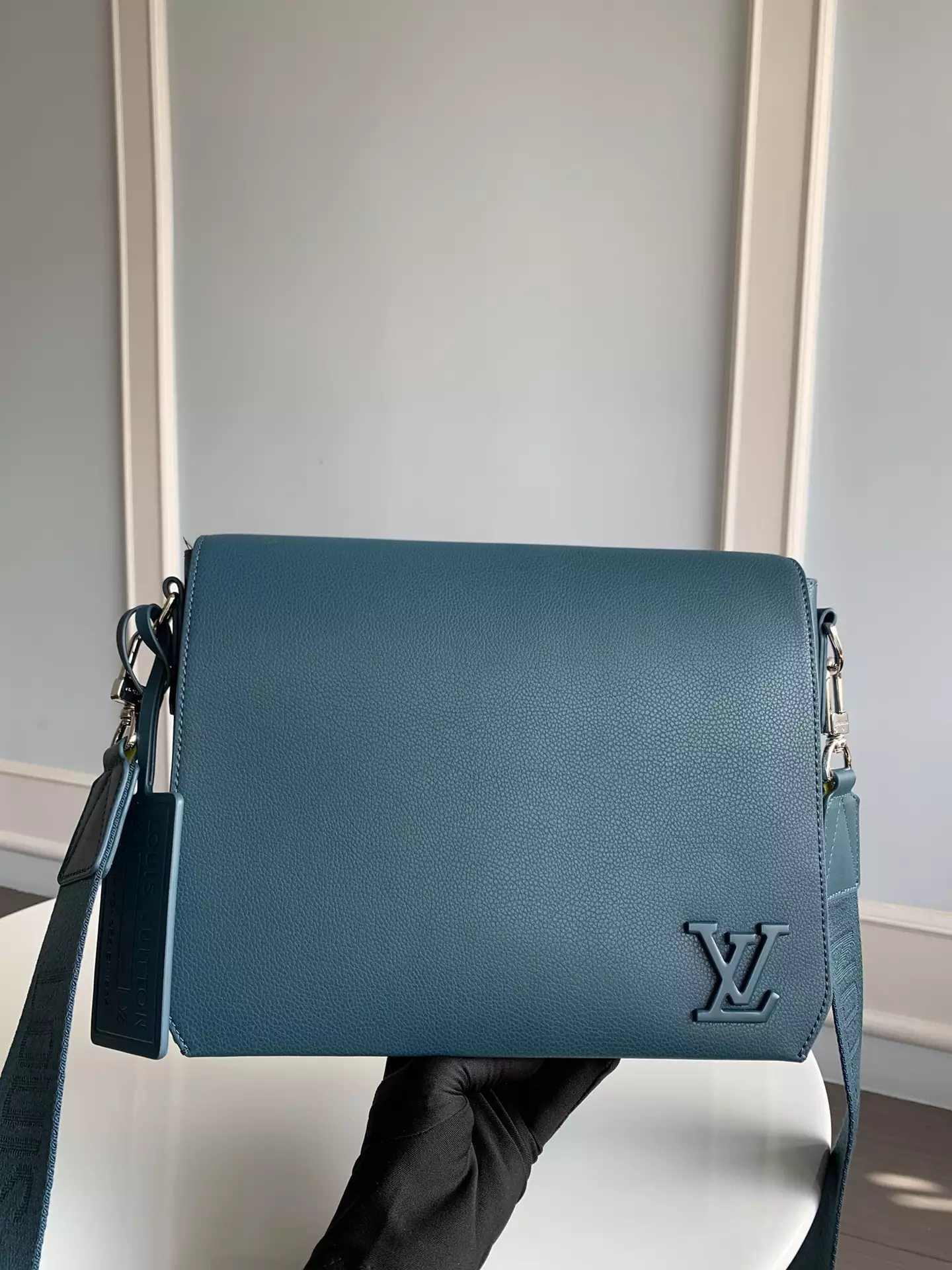 Takeoff Sling LV Aerogram Atlantic Blue Cowhide Leather