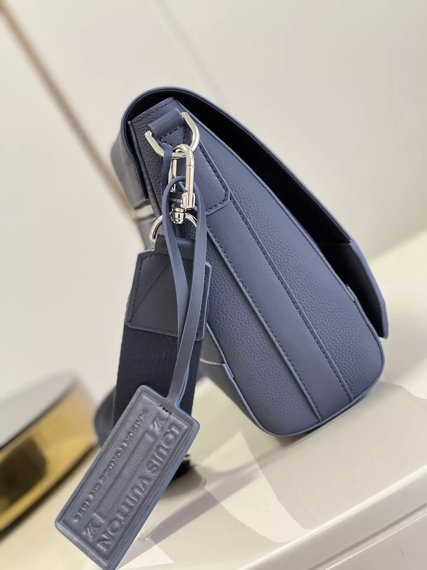 Takeoff Sling LV Aerogram Navy Blue Cowhide Leather
