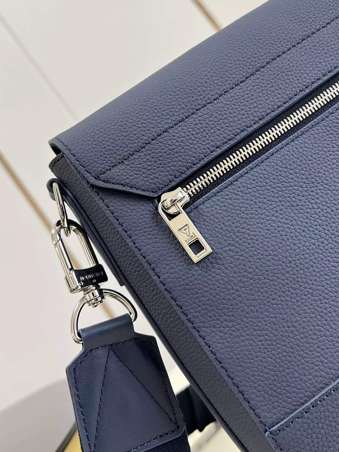 Takeoff Sling LV Aerogram Navy Blue Cowhide Leather