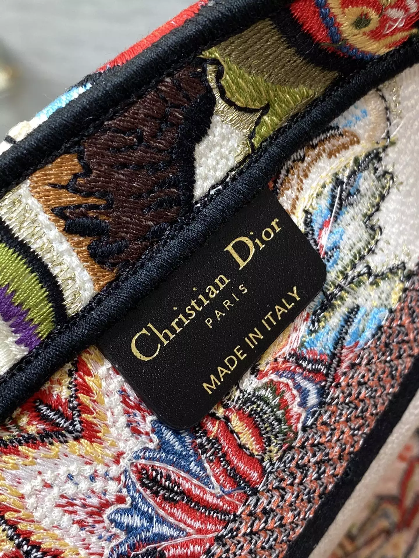 Hat Basket Bag Natural Multicolor Albero Della Vita Embroidery