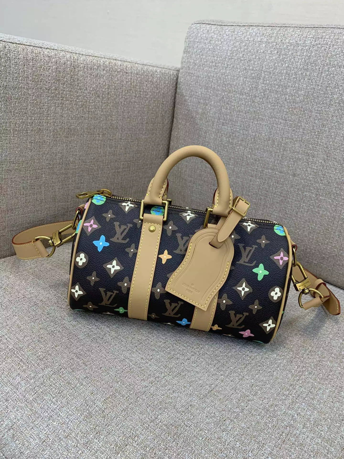 Keepall Bandoulière 25 Chocolate Monogram Craggy Canvas