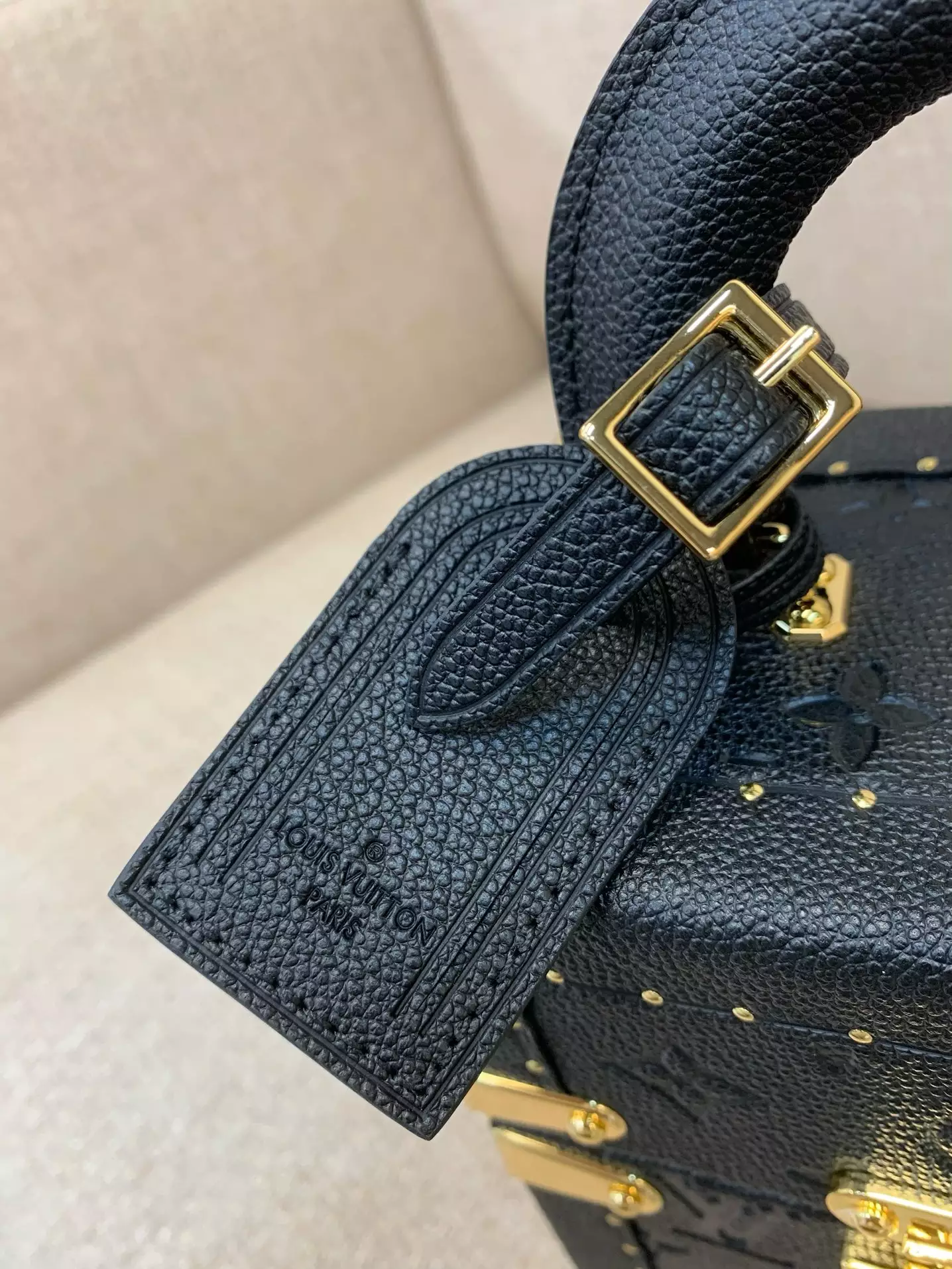 LV Camera Box Black Monogram Empreinte Leather