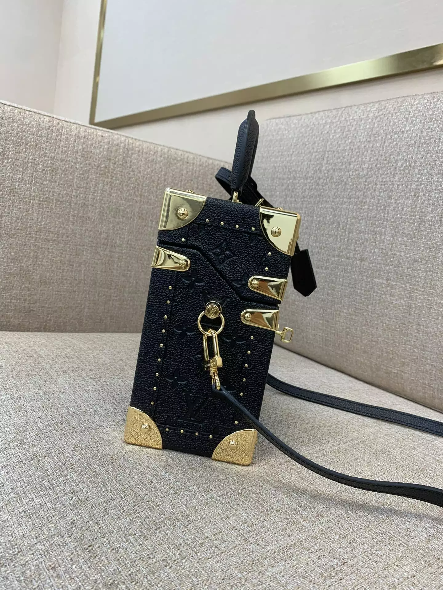 LV Camera Box Black Monogram Empreinte Leather