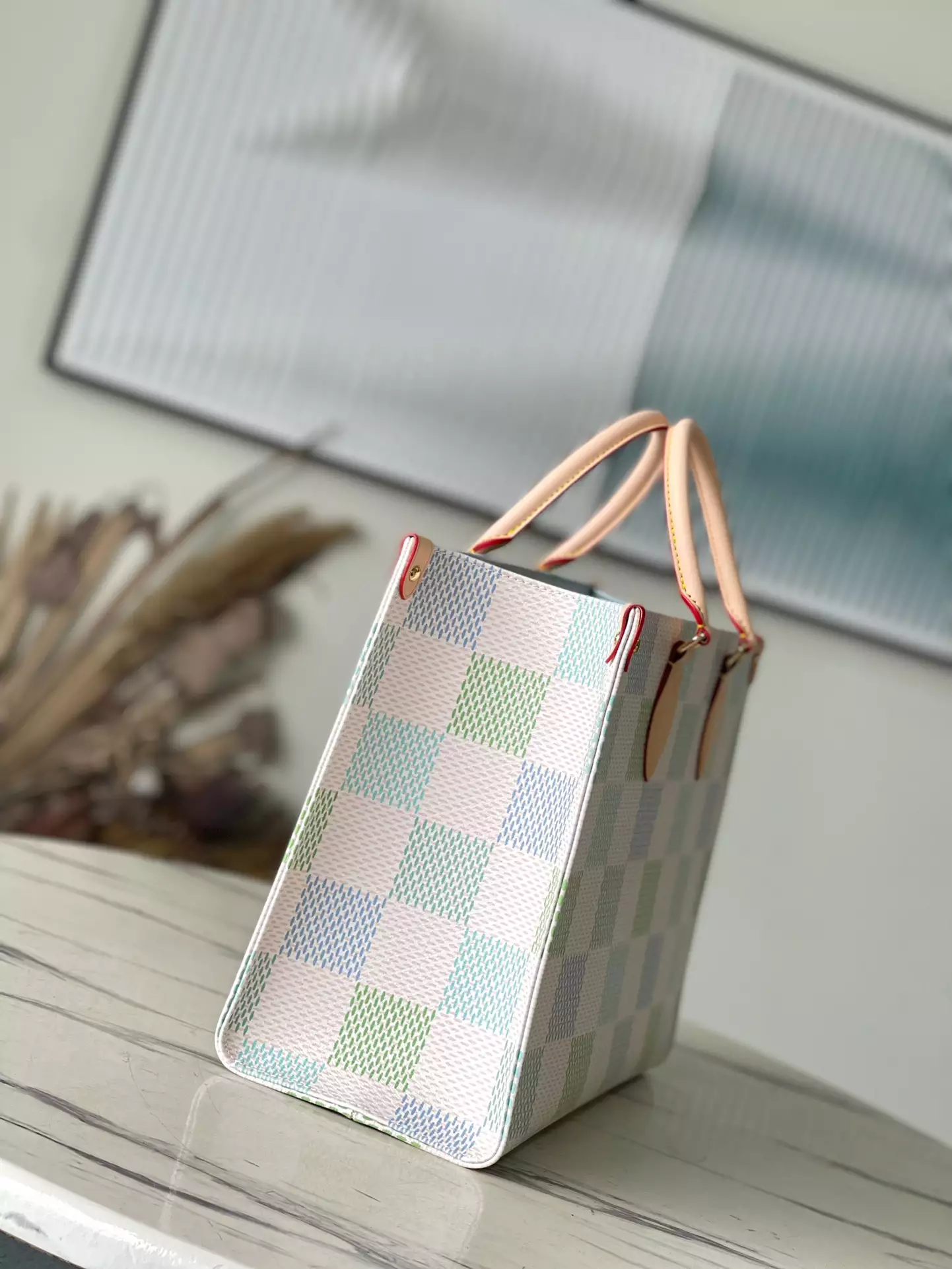 OnTheGo MM Pistachio Damier Giant Canvas