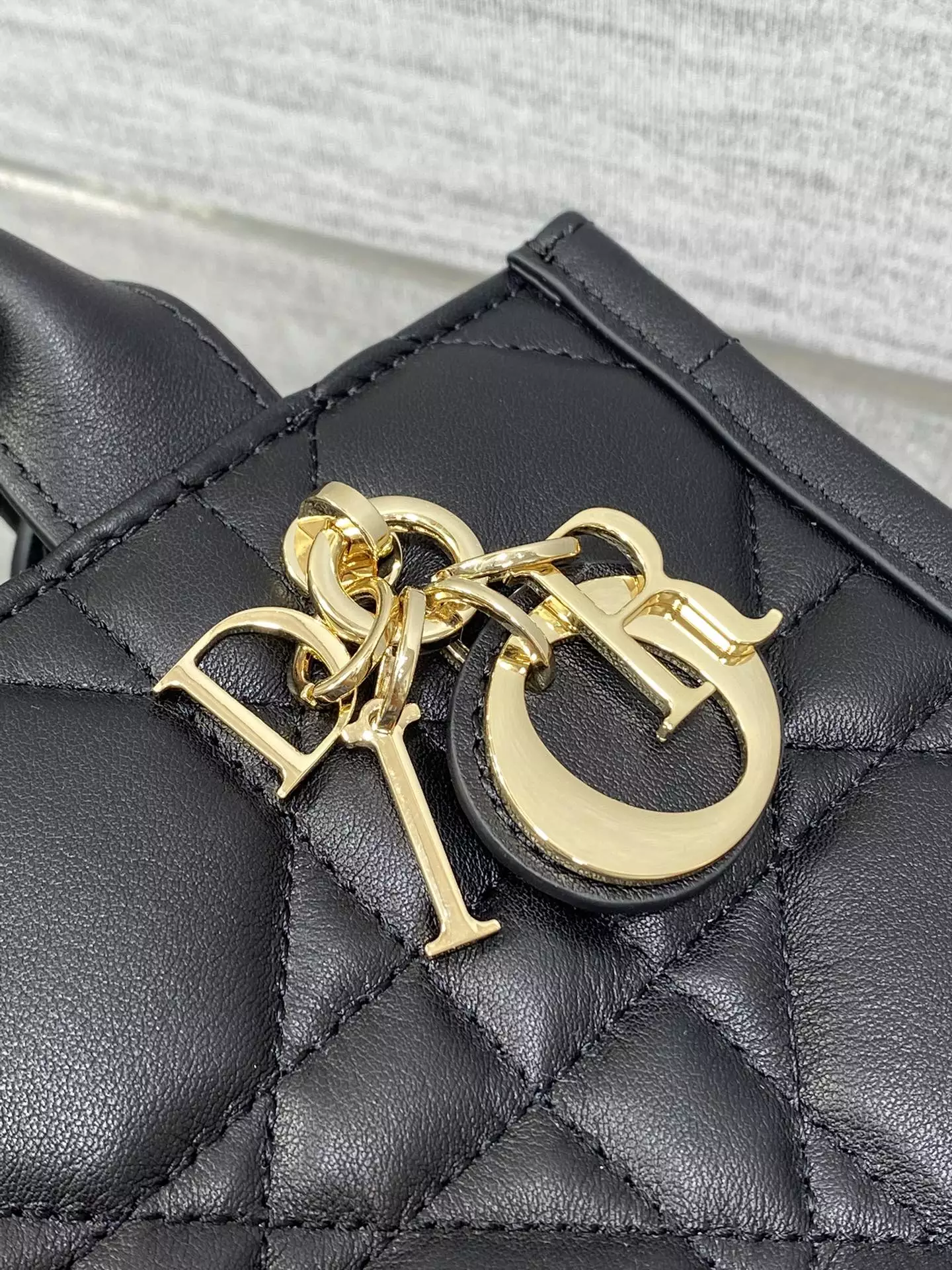 Mini Dior Book Tote Black Macrocannage Calfskin