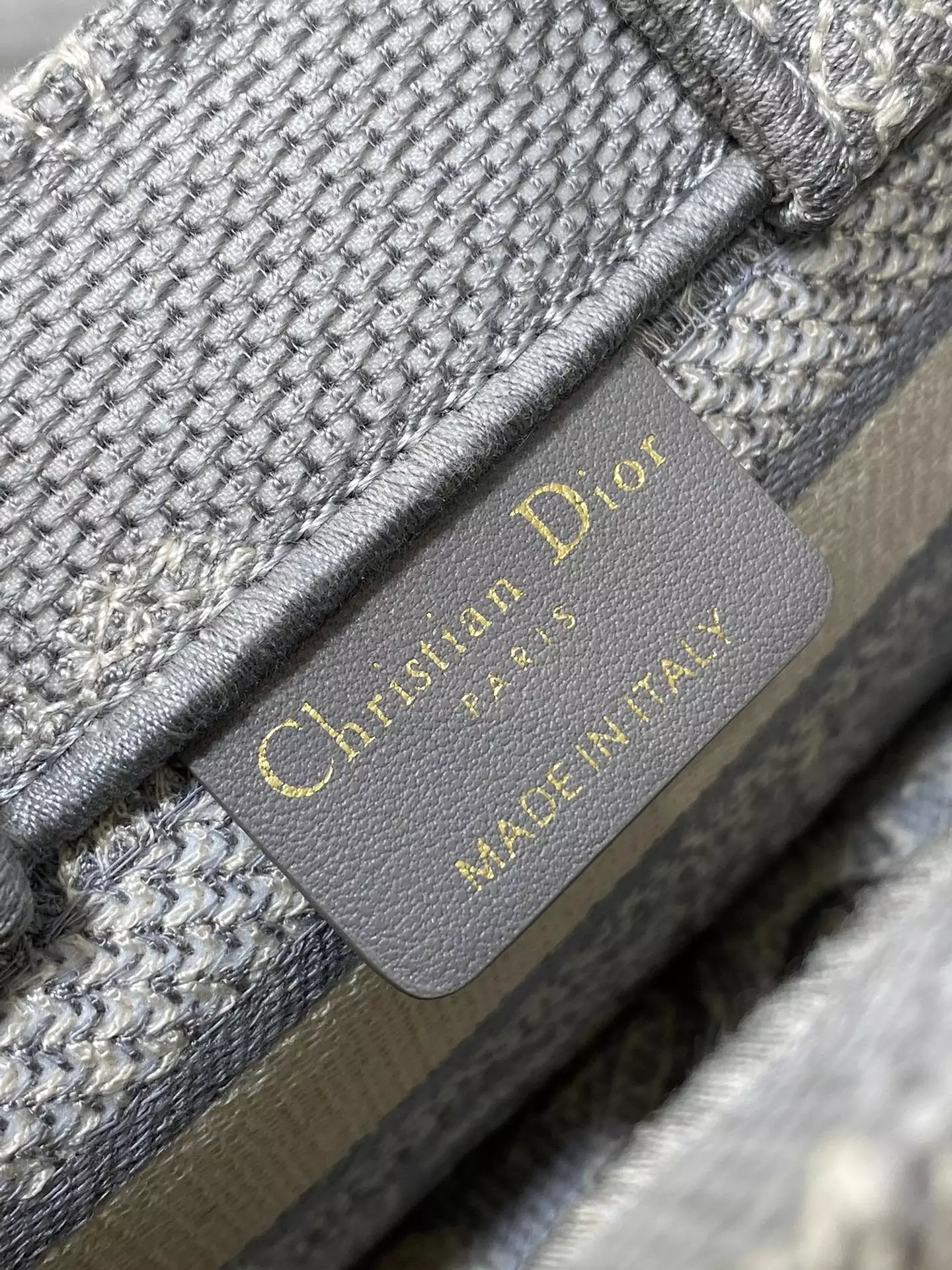 Mini Dior Book Tote Gray Toile de Jouy Reverse Embroidery