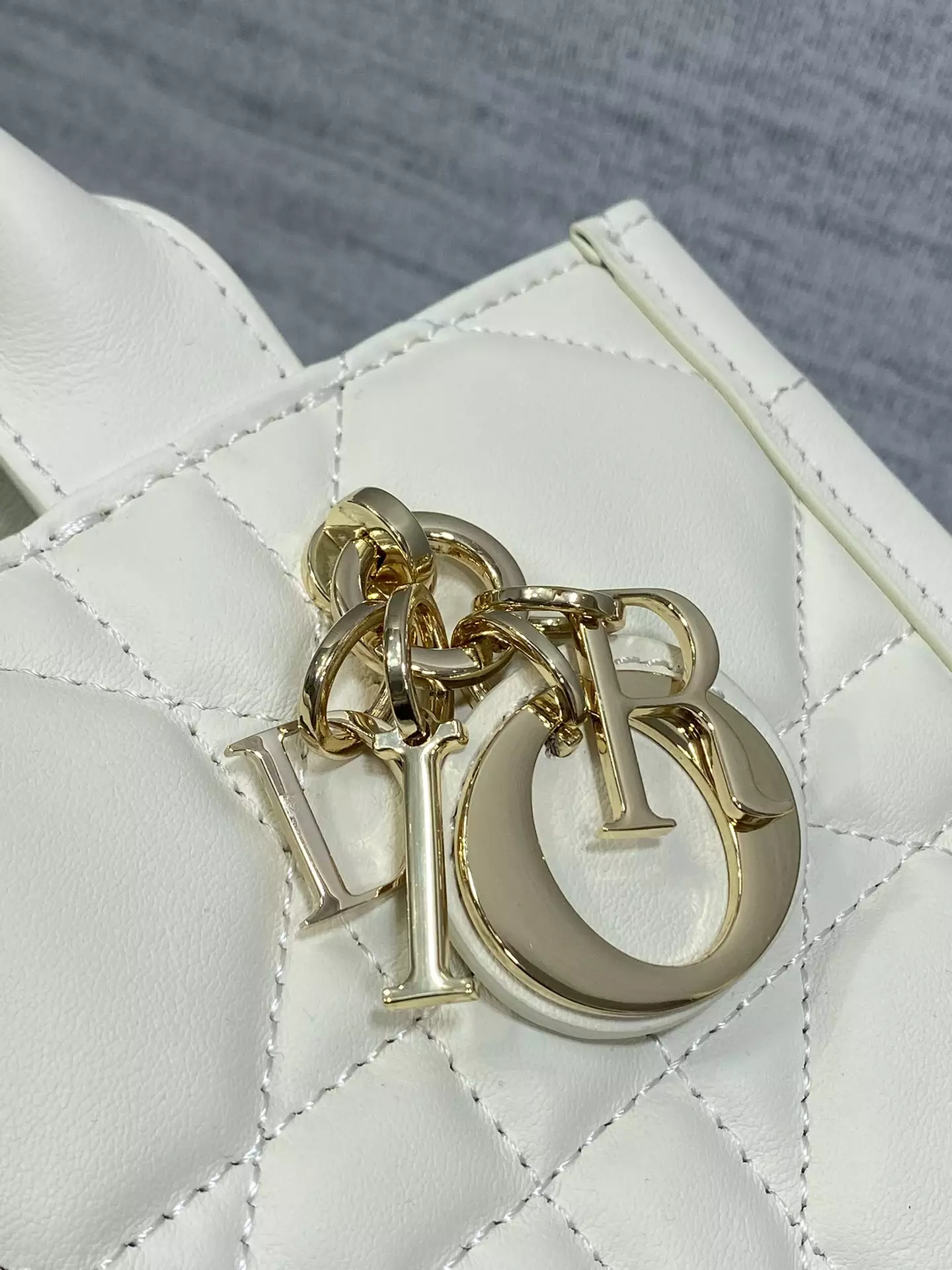 Mini Dior Book Tote Latte Macrocannage Calfskin