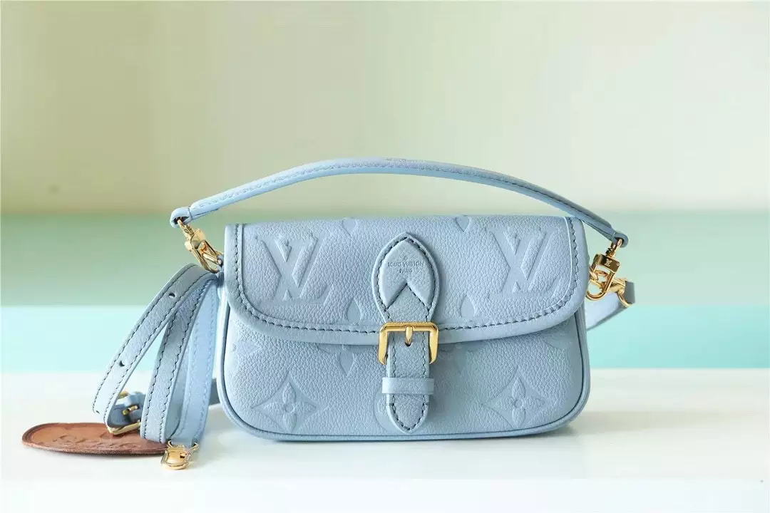Nano Diane Monogram Empreinte Olympe Blue Leather