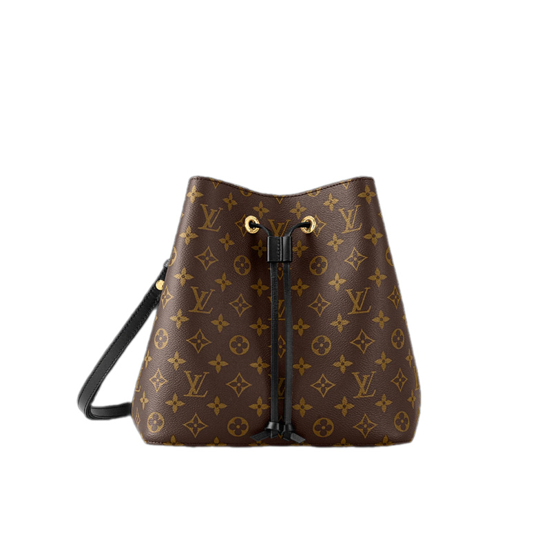 NéoNoé MM Bucket Bag Black Monogram Canvas
