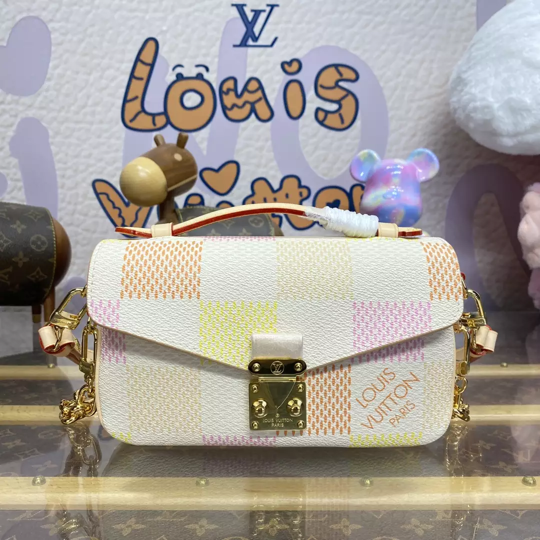 Pochette Métis East West Peach Damier Giant Canvas
