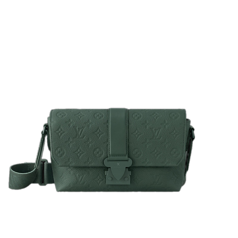 S-Cape Messenger Taurillon Monogram Forest Green Leather