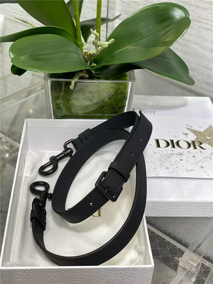 Saddle Bag with Strap Black Ultramatte Calfskin