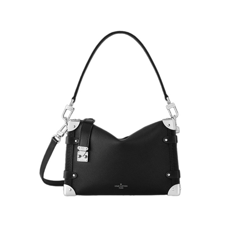 Side Trunk MM Black Grained Calf Leather