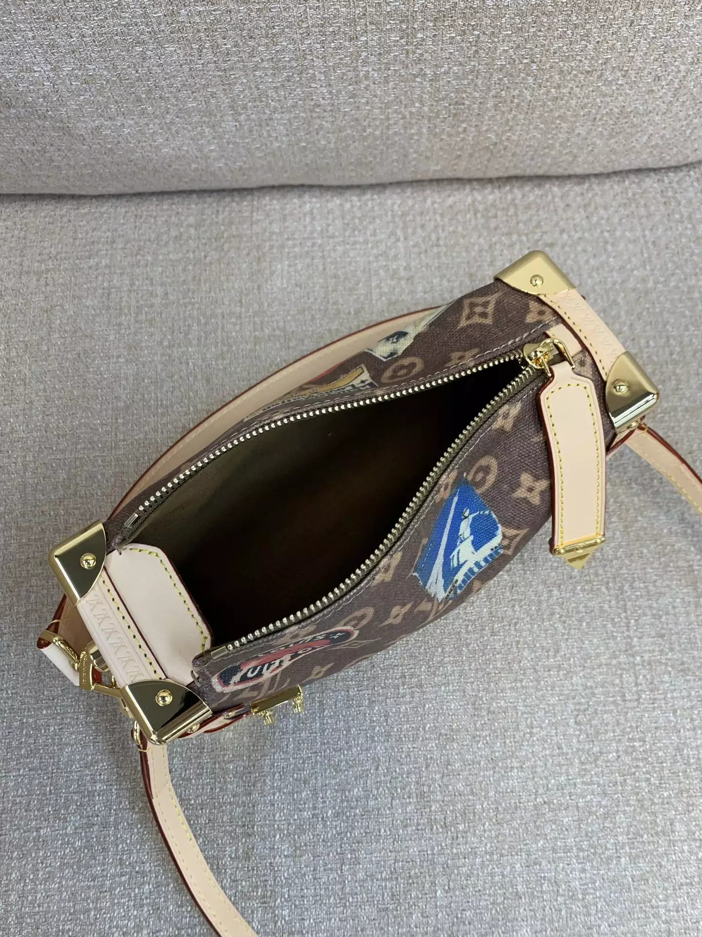 Side Trunk MM Other Monogram Canvas Natural Cowhide Leather