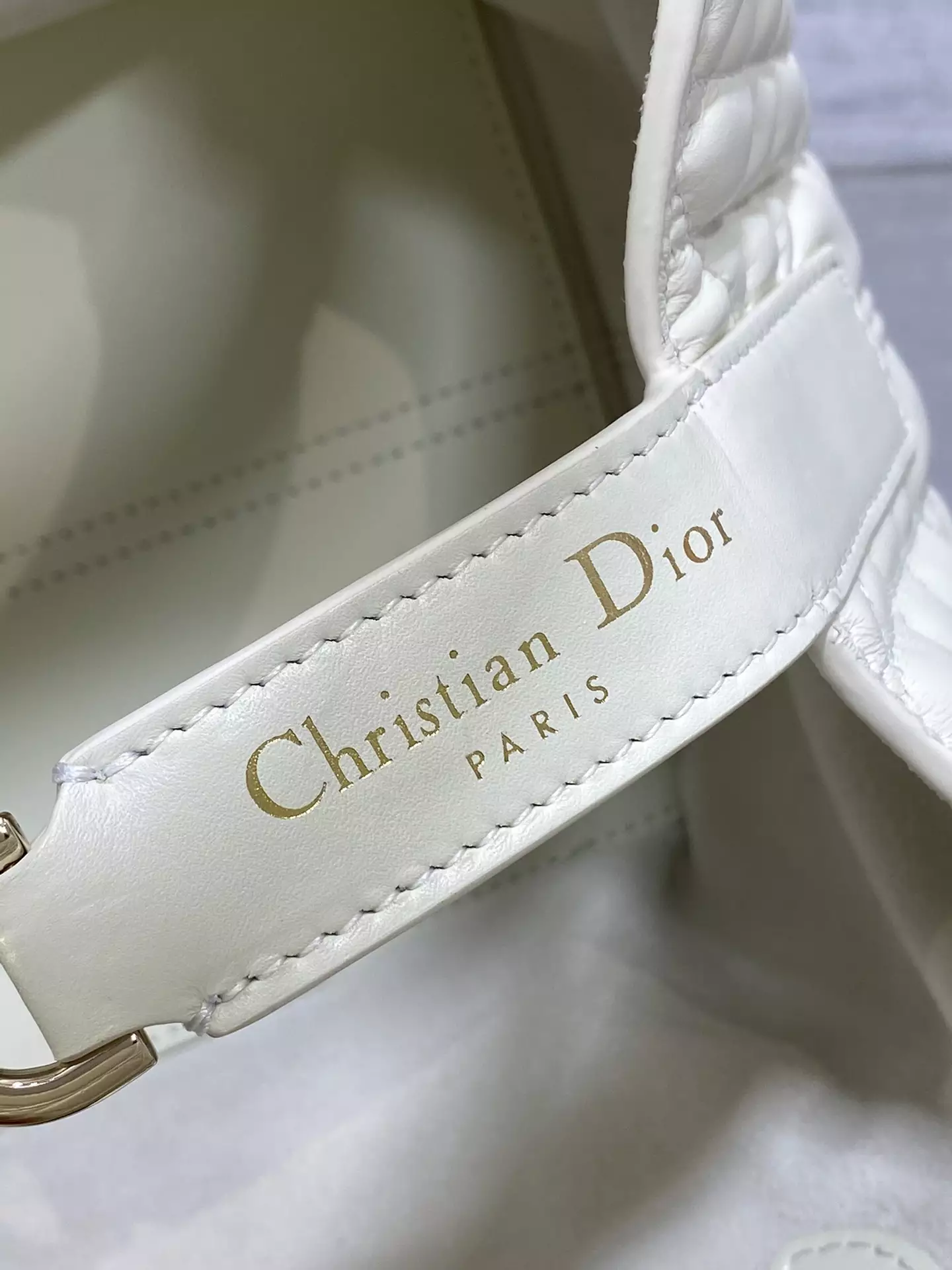 Small Dior Toujours Bag Latte Macrocannage Calfskin