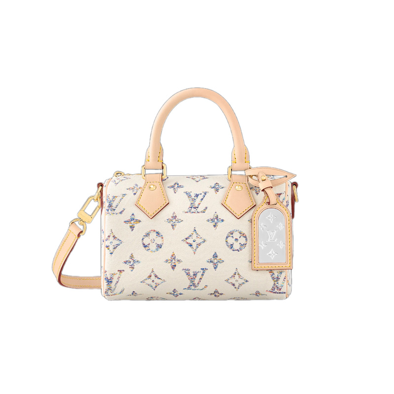 Speedy Bandoulière 20 Multicolor Beige Monogram Jacquard Fabric