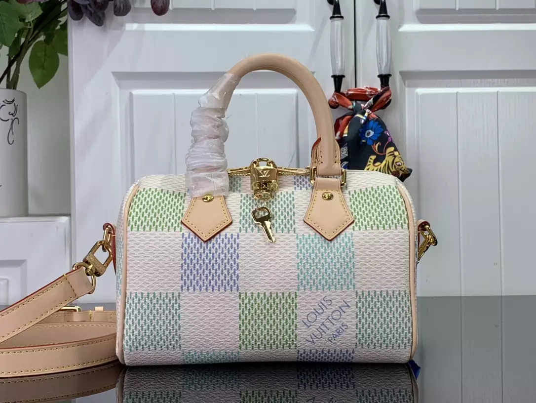 Speedy Bandoulière 20 Pistachio Damier Giant Canvas
