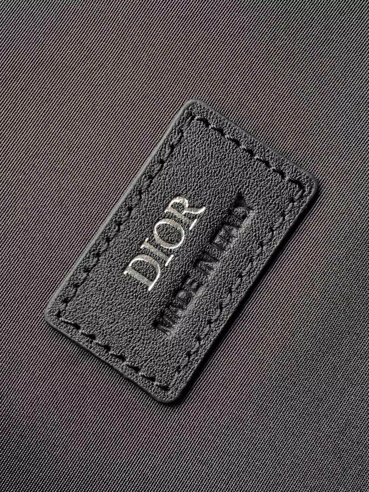 Briefcase Black CD Diamond Canvas and Black Grained Calfskin