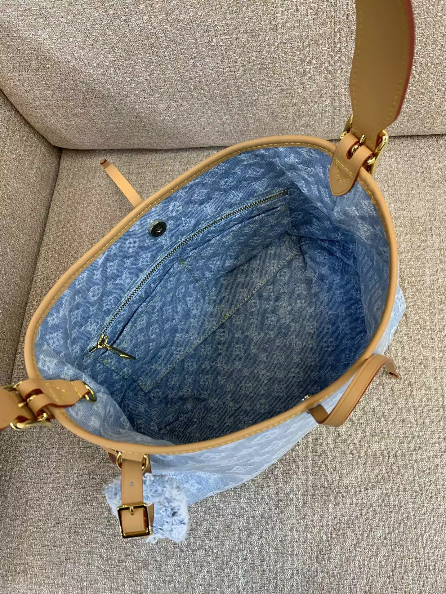 CarryAll PM Bag Blue Monogram Denim Organic Cotton