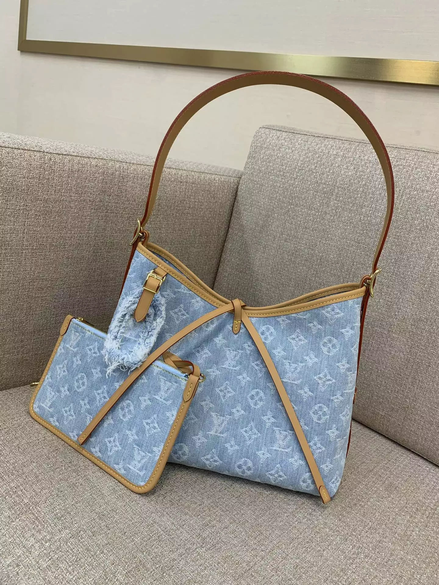 CarryAll PM Bag Blue Monogram Denim Organic Cotton