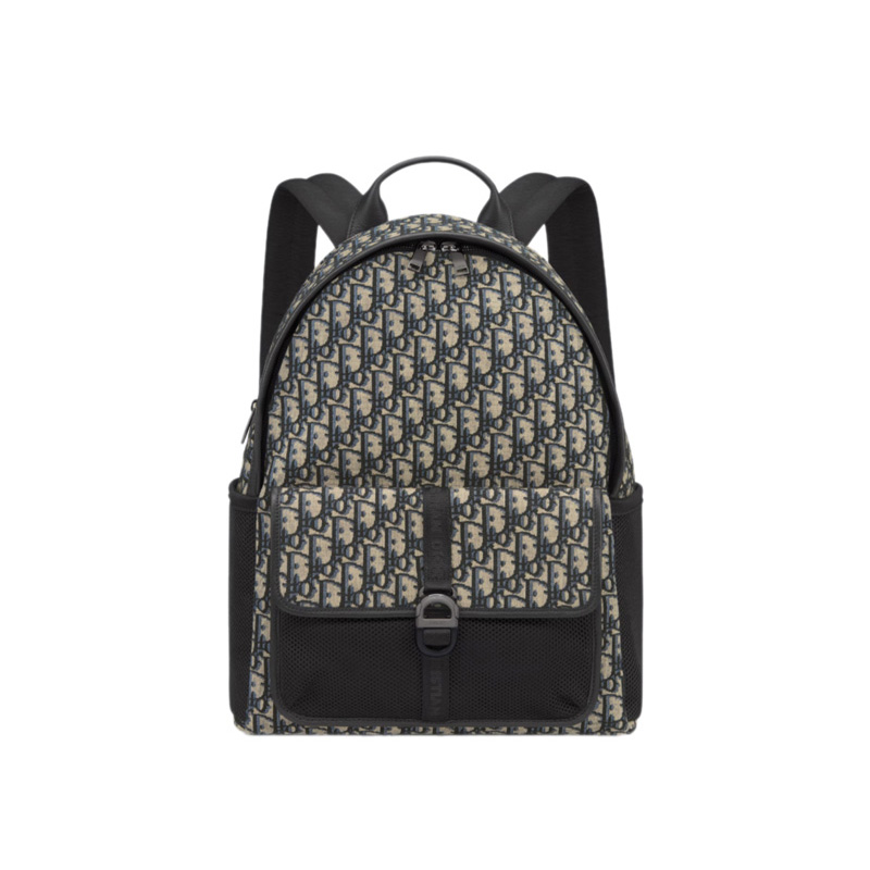 Dior 8 Backpack Beige and Black Dior Oblique Jacquard