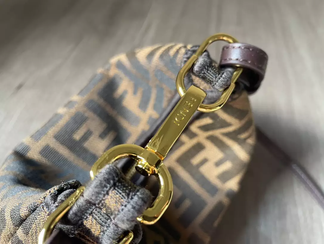 Fendigraphy Mini Brown FF Jacquard Fabric Bag