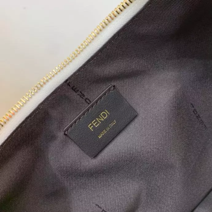 Fendigraphy Small White Leather Bag