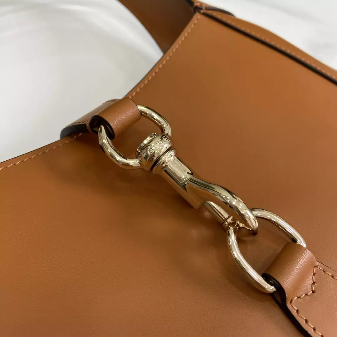 Gucci Jackie Small Shoulder Bag Brown Leather