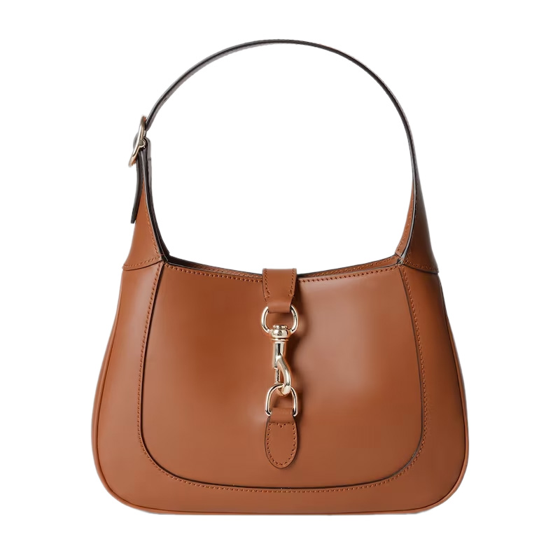 Gucci Jackie Small Shoulder Bag Brown Leather