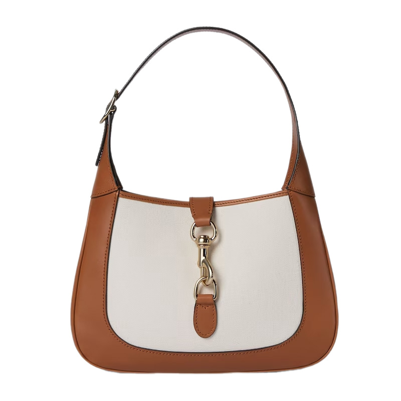 Gucci Jackie Small Shoulder Bag White Canvas
