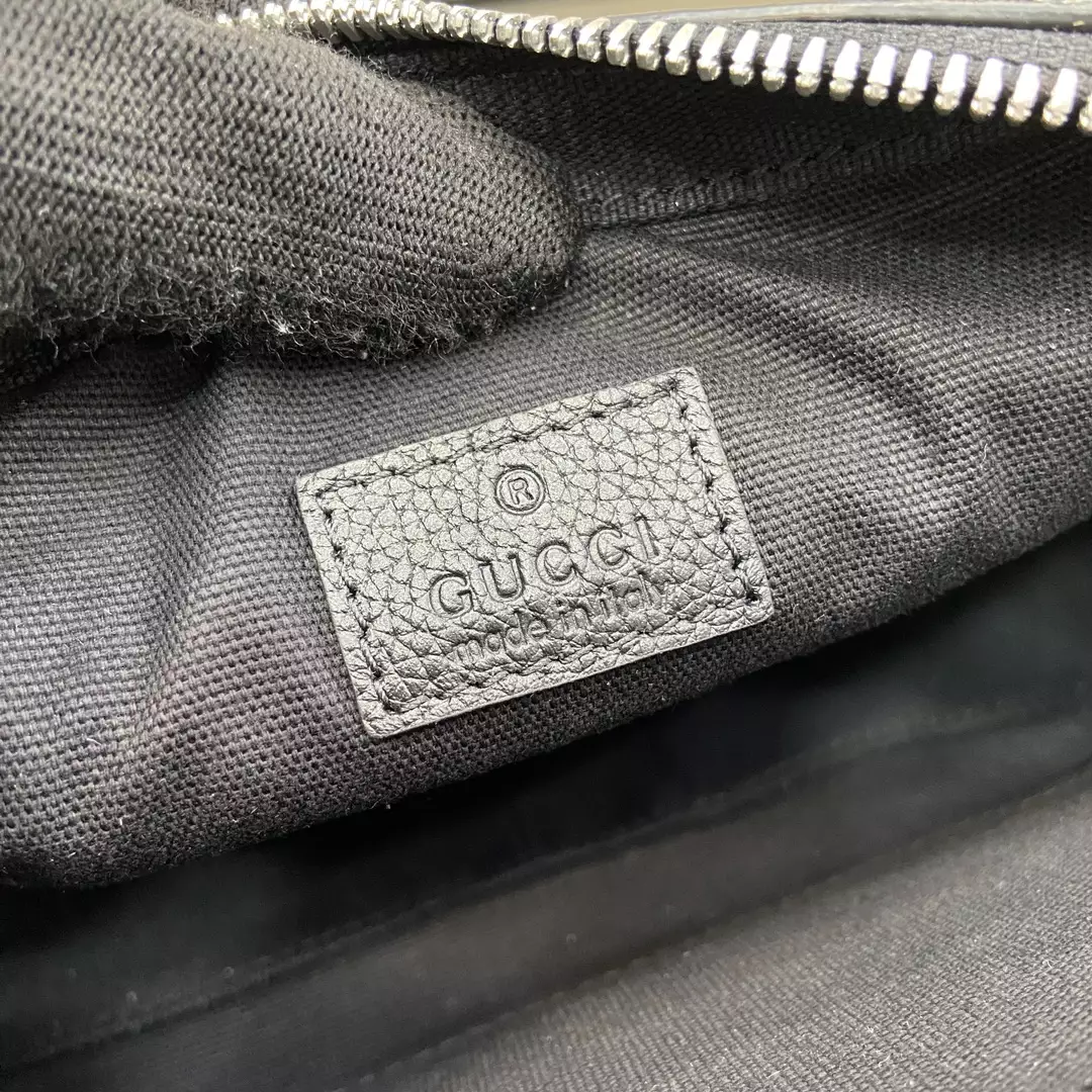 G*u*i mini shoulder bag in grey and black gg supreme