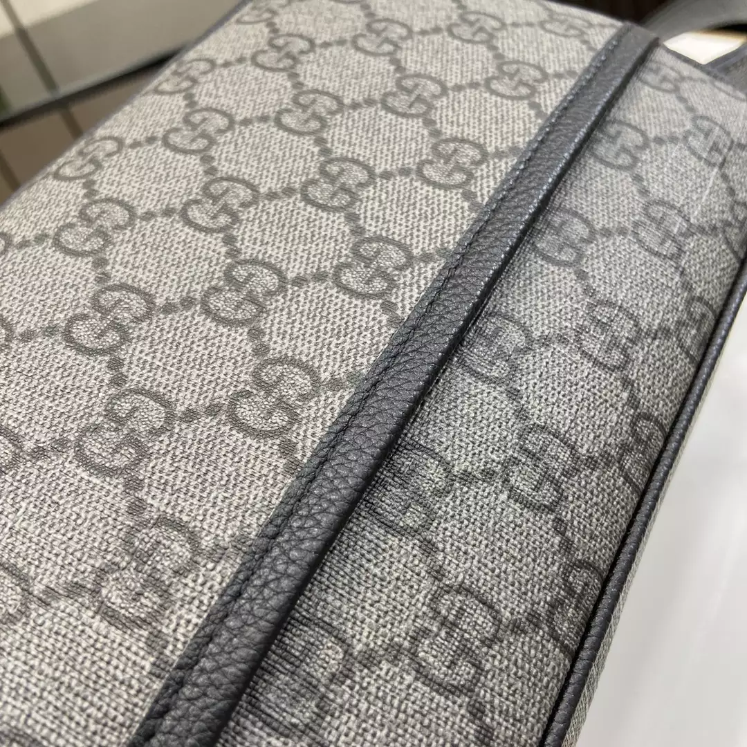 G*u*i mini shoulder bag in grey and black gg supreme