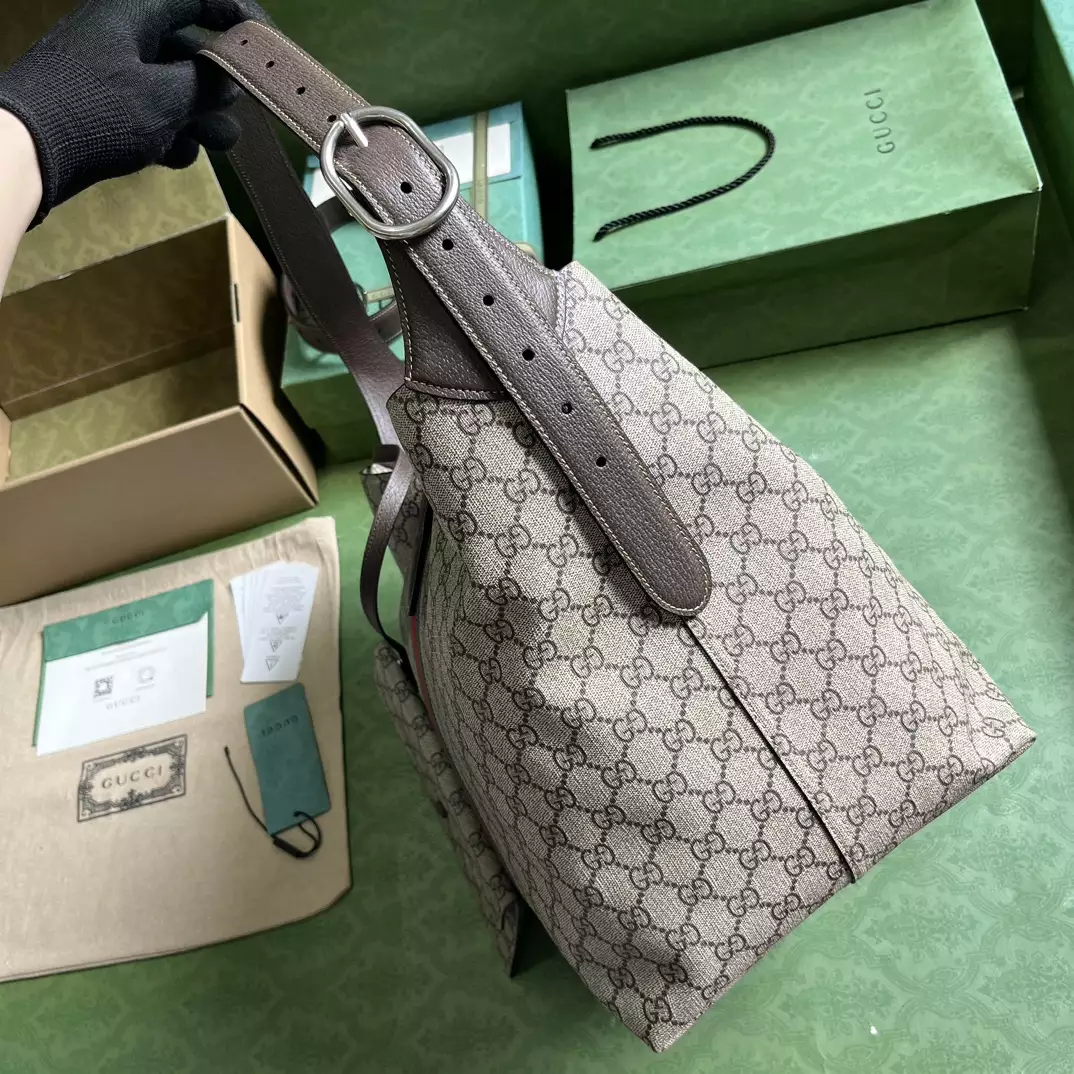 Jackie 1961 Small Crossbody Bag in Beige and Ebony GG Supreme