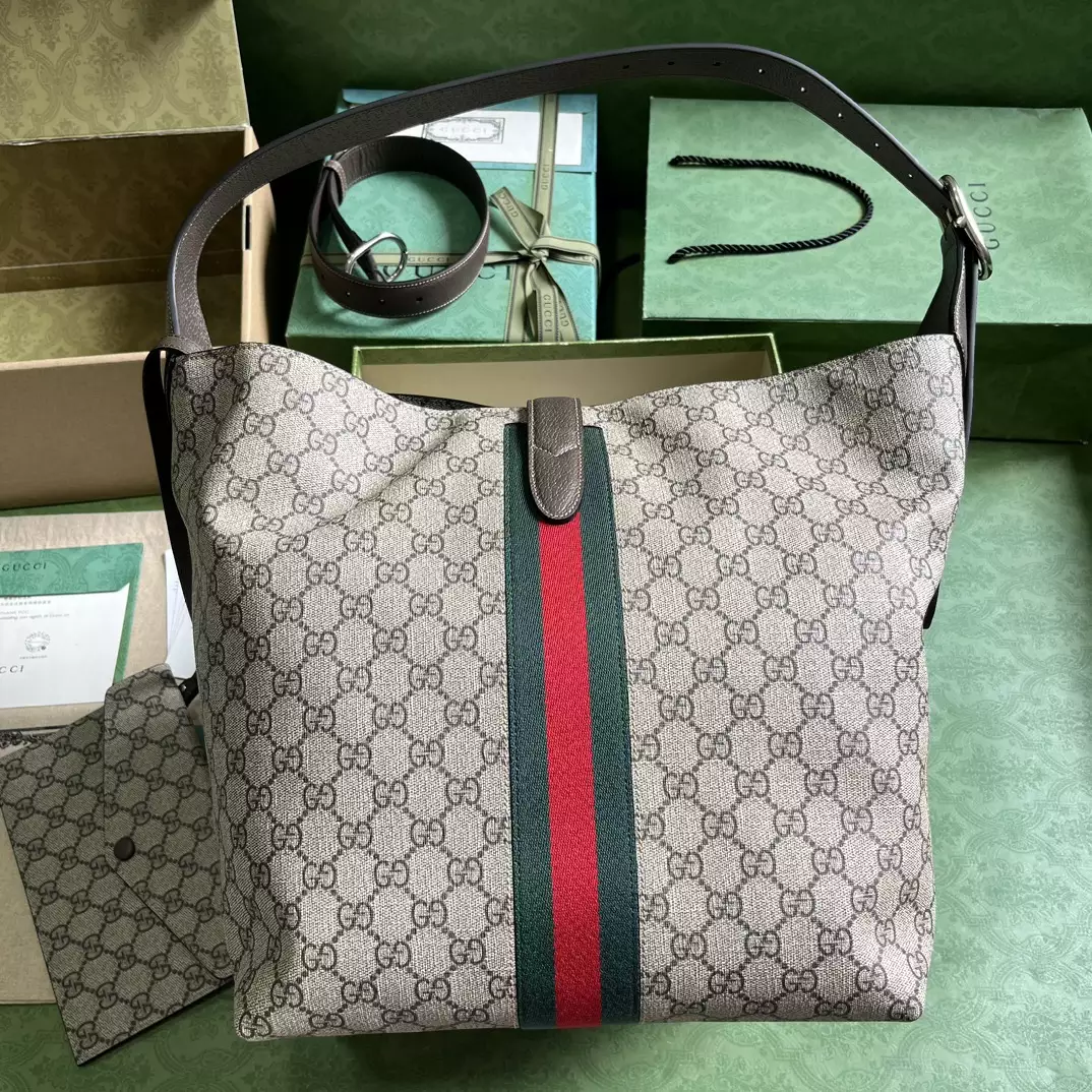 Jackie 1961 Small Crossbody Bag in Beige and Ebony GG Supreme
