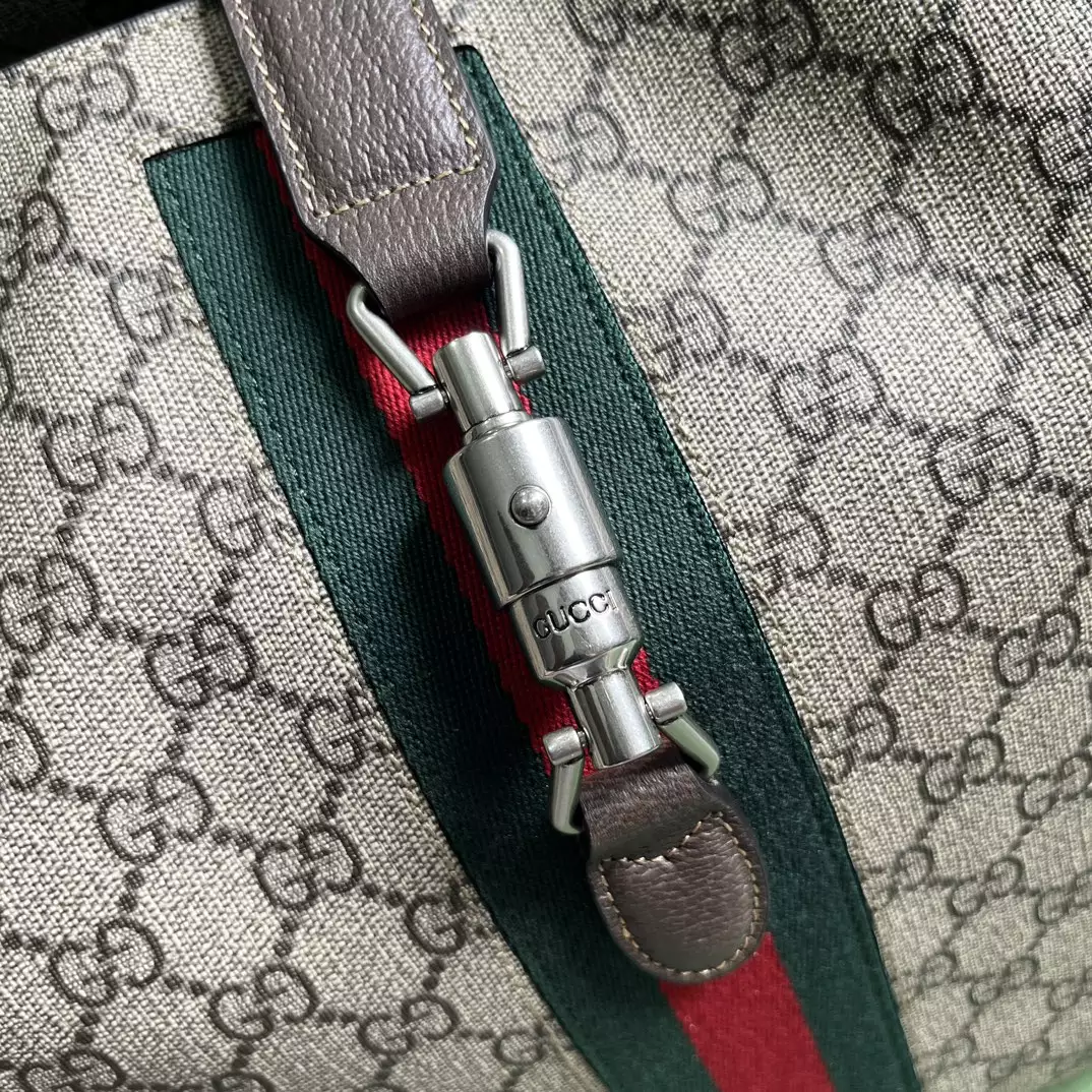 Jackie 1961 Small Crossbody Bag in Beige and Ebony GG Supreme