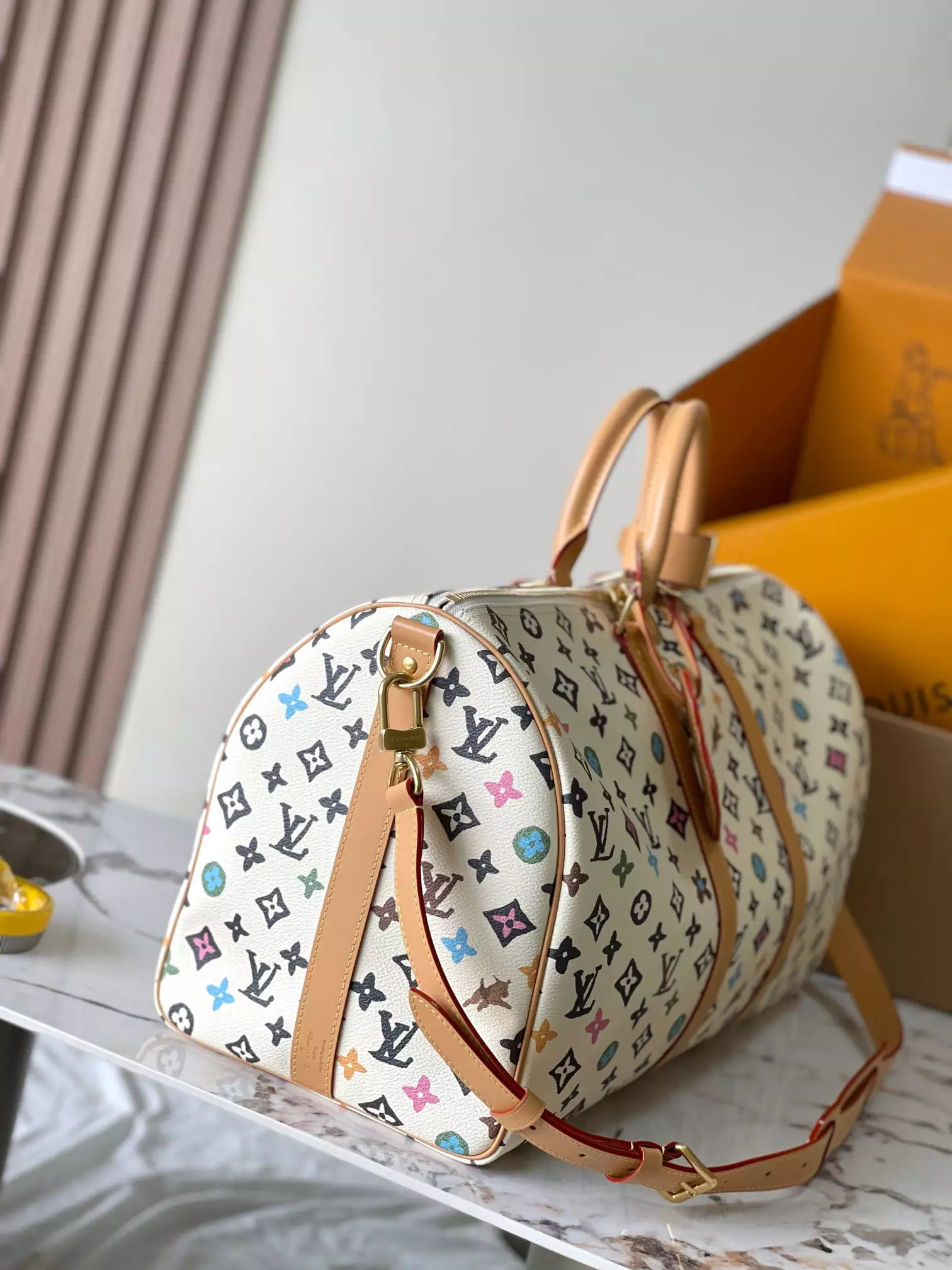 Keepall Bandoulière 45 Vanilla Monogram Craggy Canvas