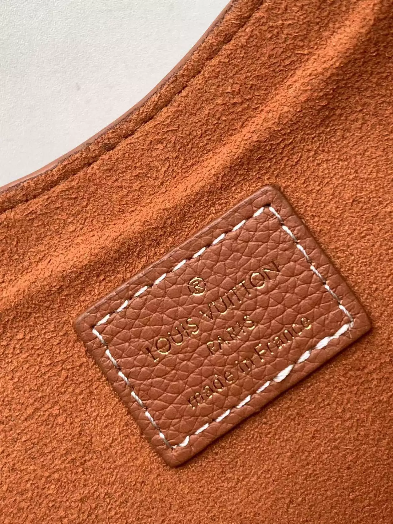 Low Key Shoulder Bag Cognac Brown Grained Calfskin