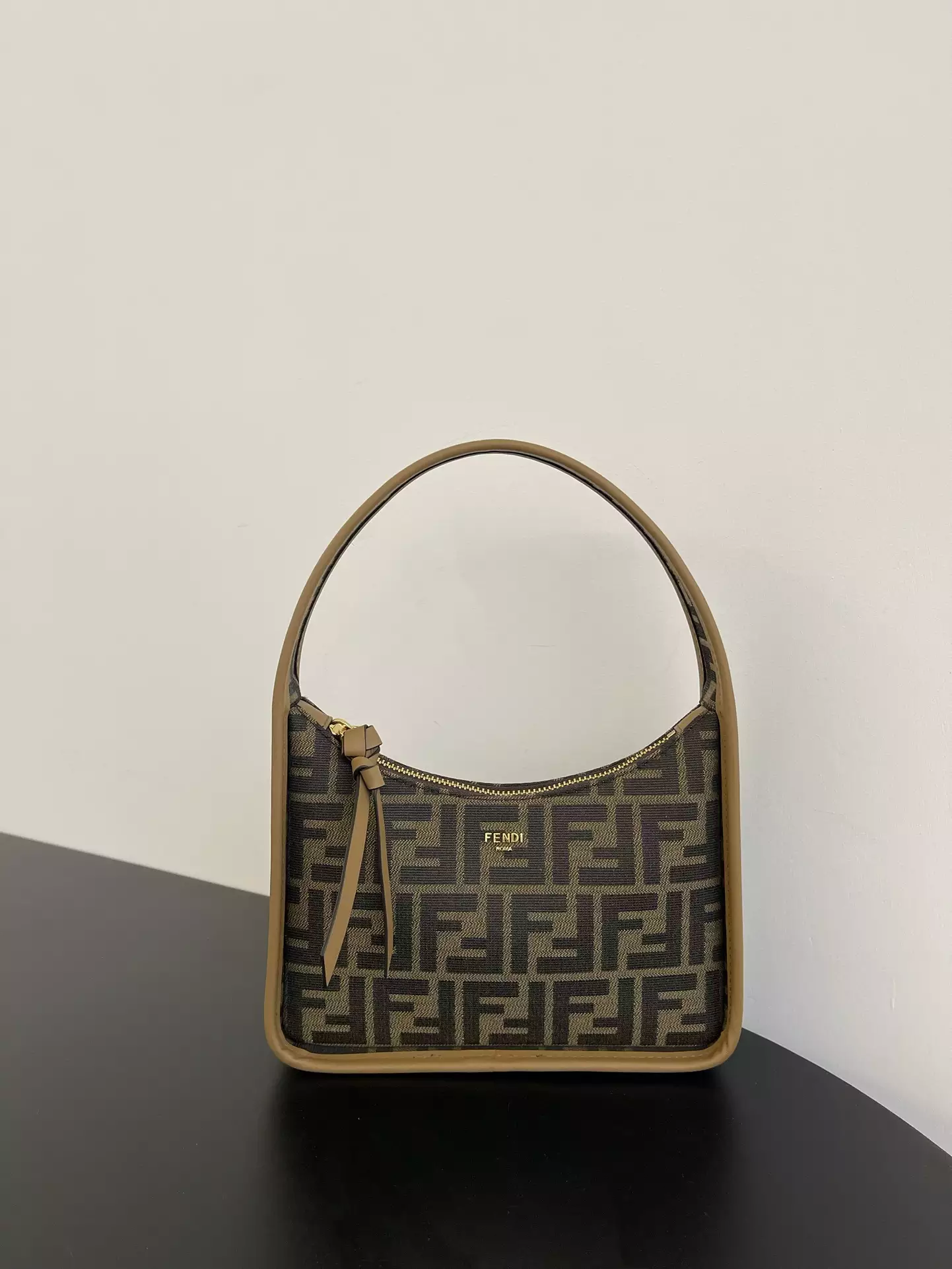 Mini Fendessence Brown FF Fabric Mini Bag