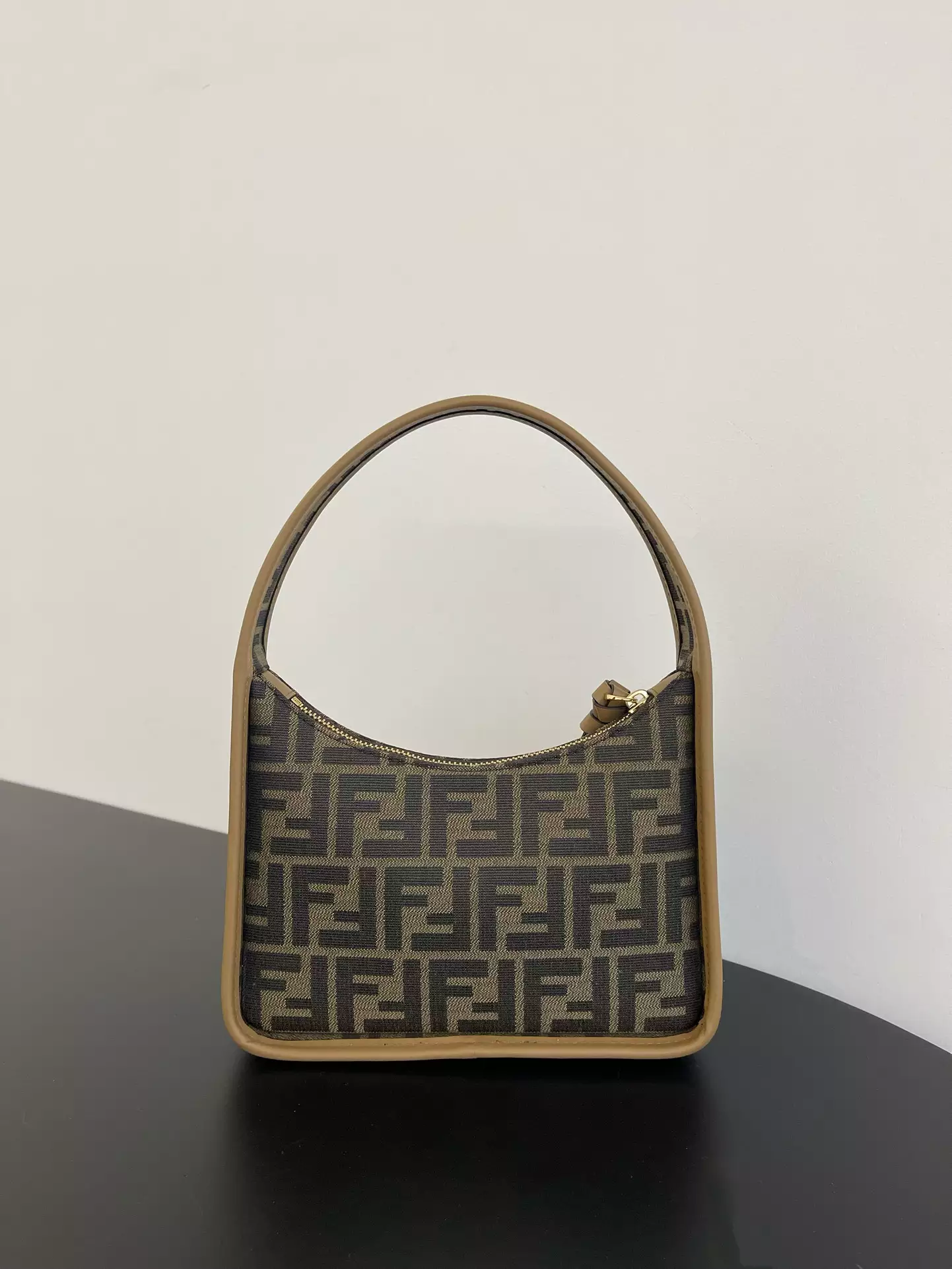 Mini Fendessence Brown FF Fabric Mini Bag