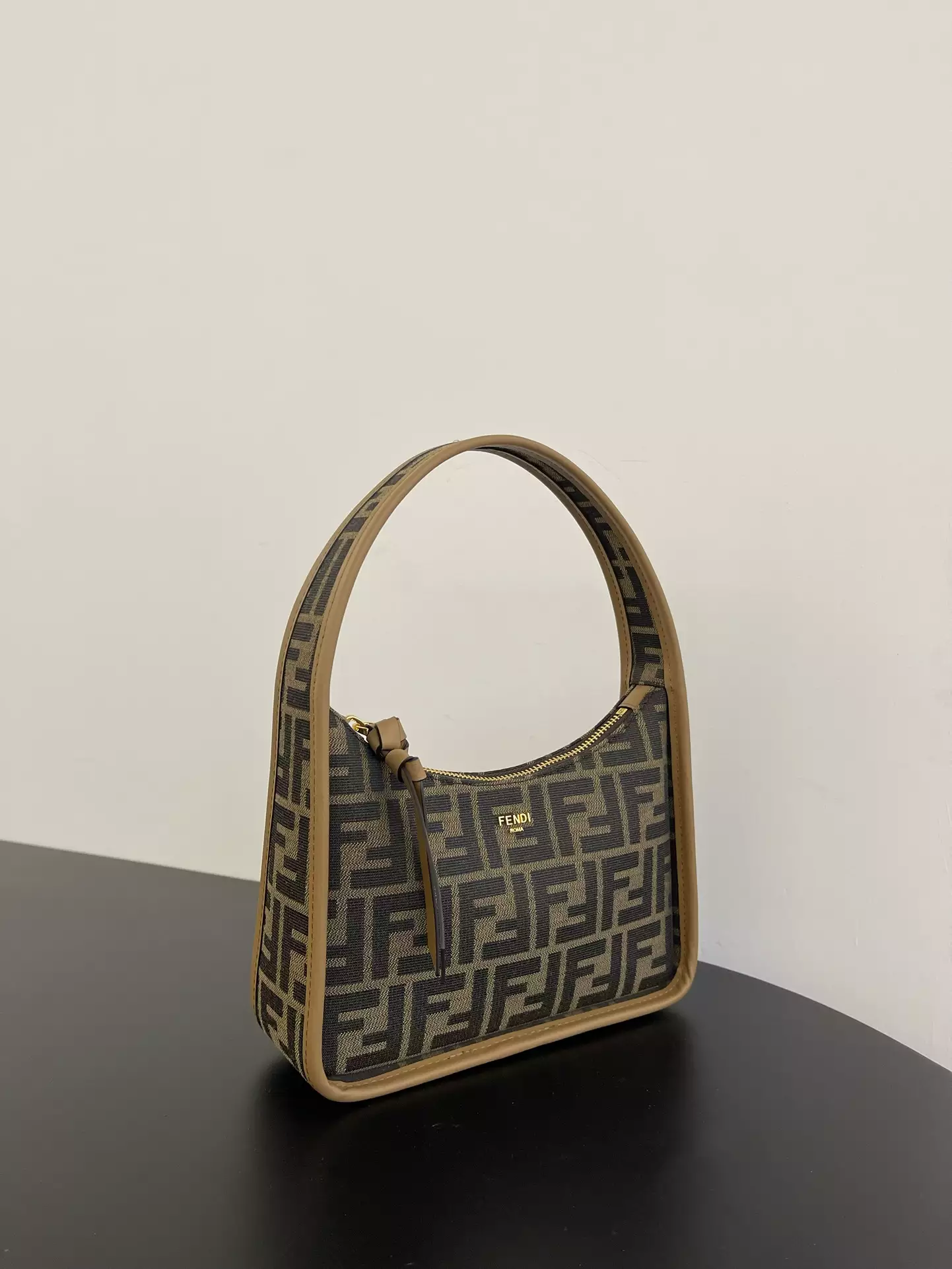 Mini Fendessence Brown FF Fabric Mini Bag