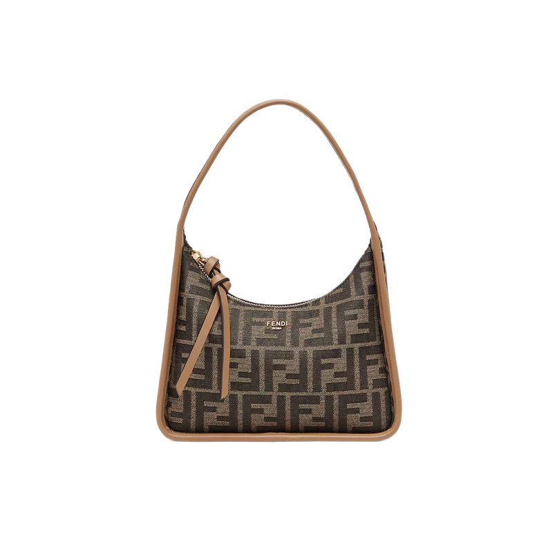 Mini Fendessence Brown FF Fabric Mini Bag