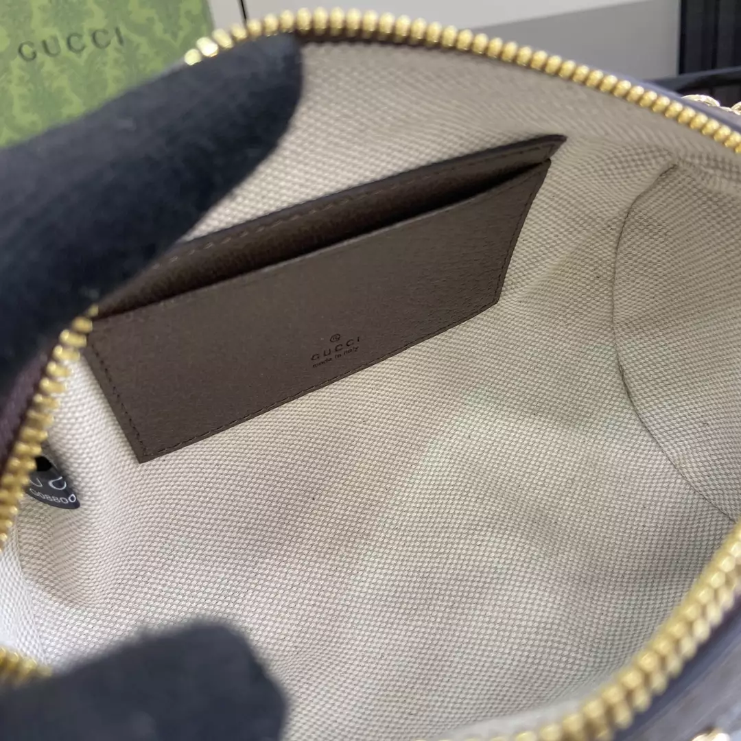 Ophidia Mini Shoulder Bag in Beige and Ebony GG Supreme