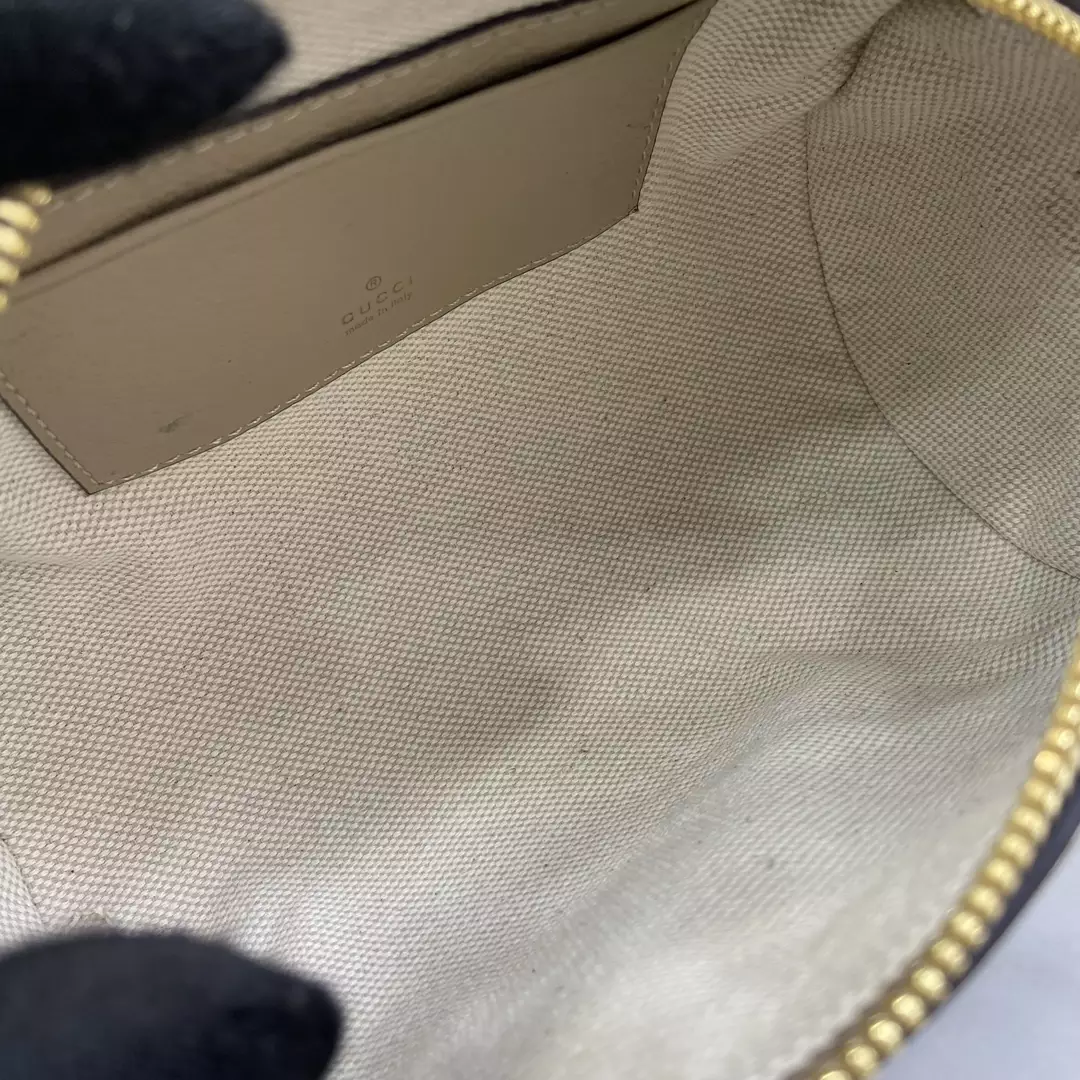 Ophidia Mini Shoulder Bag in Beige and White GG Supreme