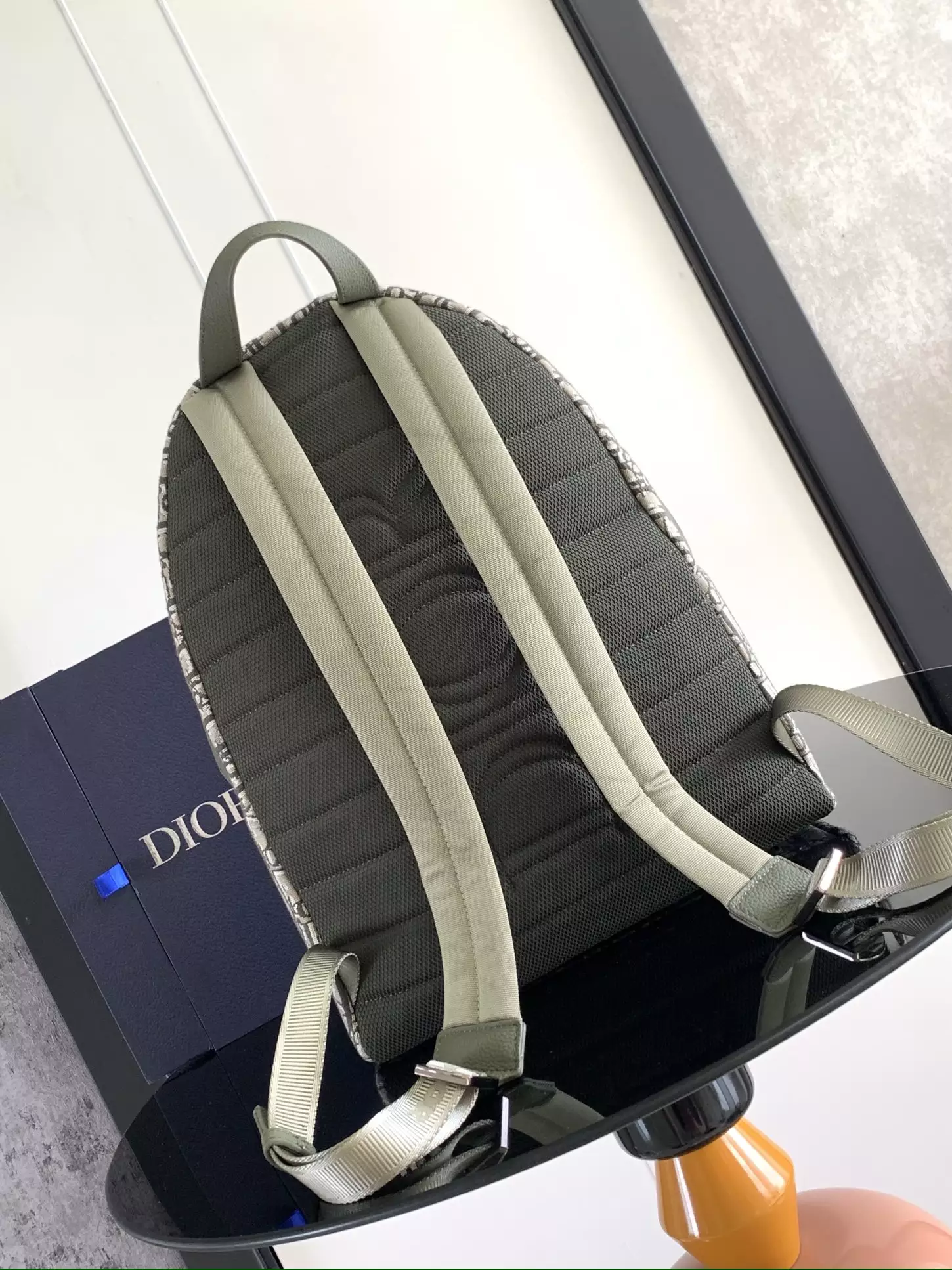 Rider Backpack Khaki Dior Oblique Jacquard