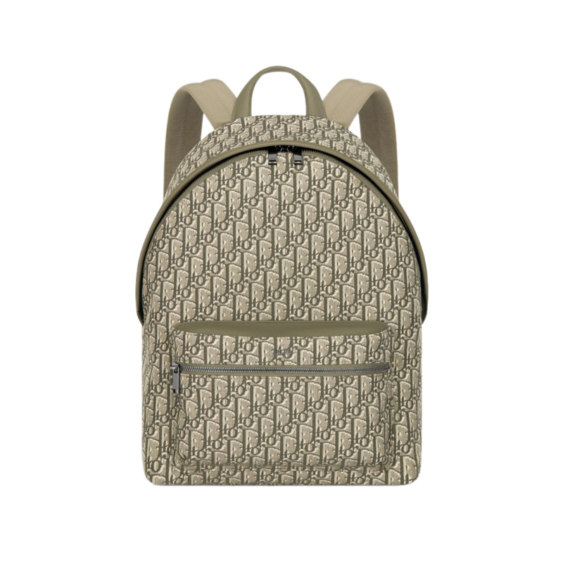 Rider Backpack Khaki Dior Oblique Jacquard
