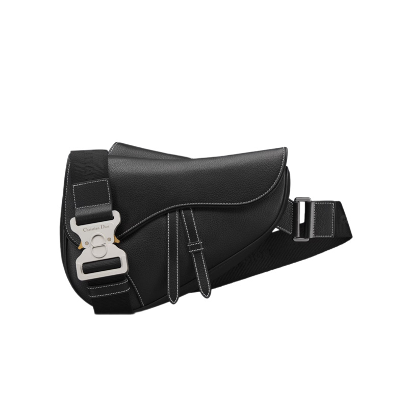 Saddle Bag Black Grained Calfskin – DB186