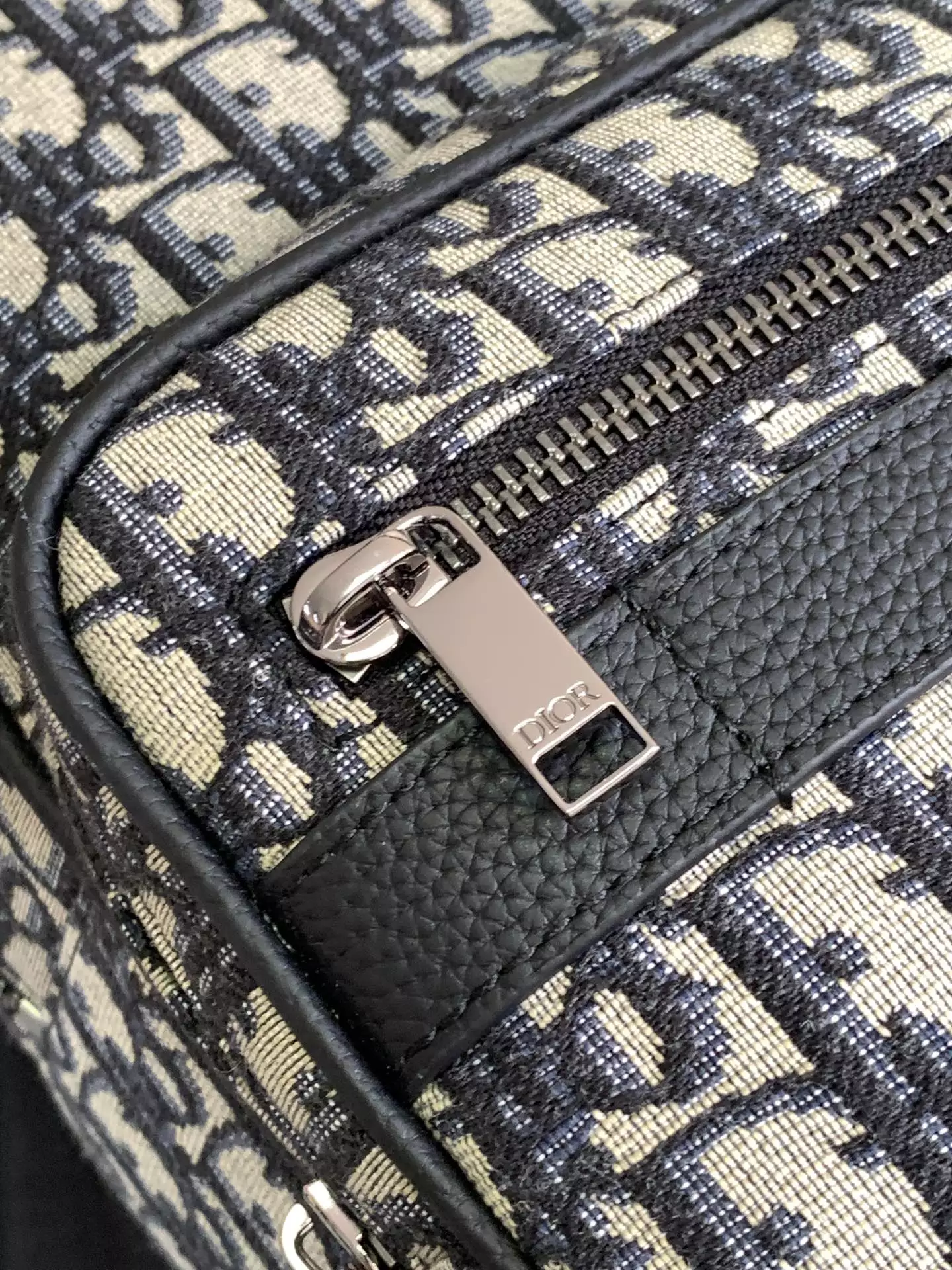 Safari Backpack Beige and Black Dior Oblique Jacquard