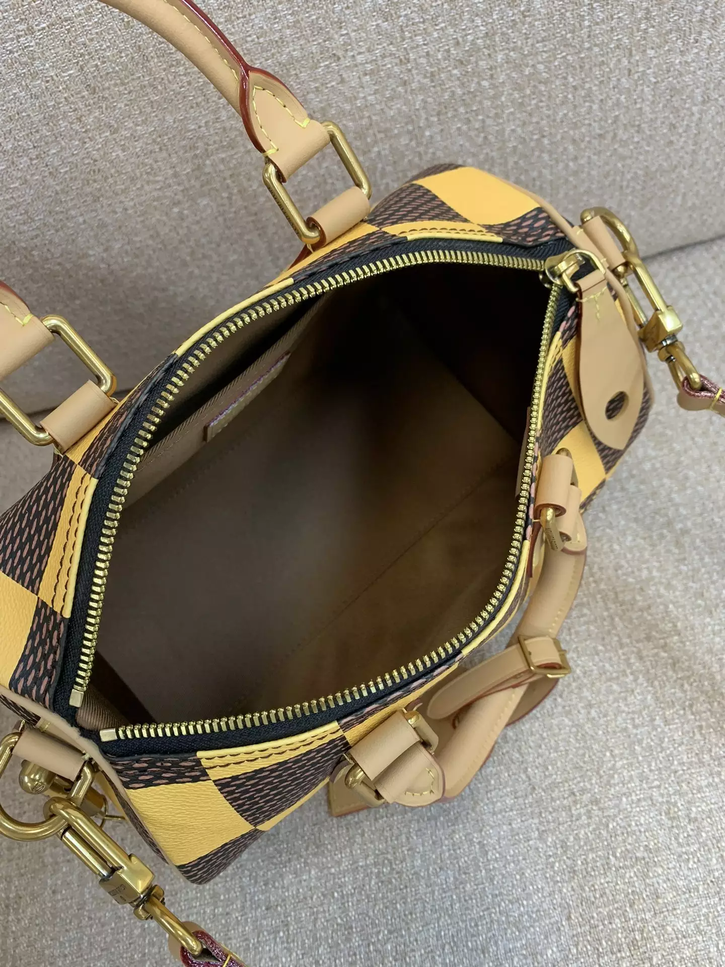 Speedy Bandoulière 25 Yellow Damier Pop Canvas