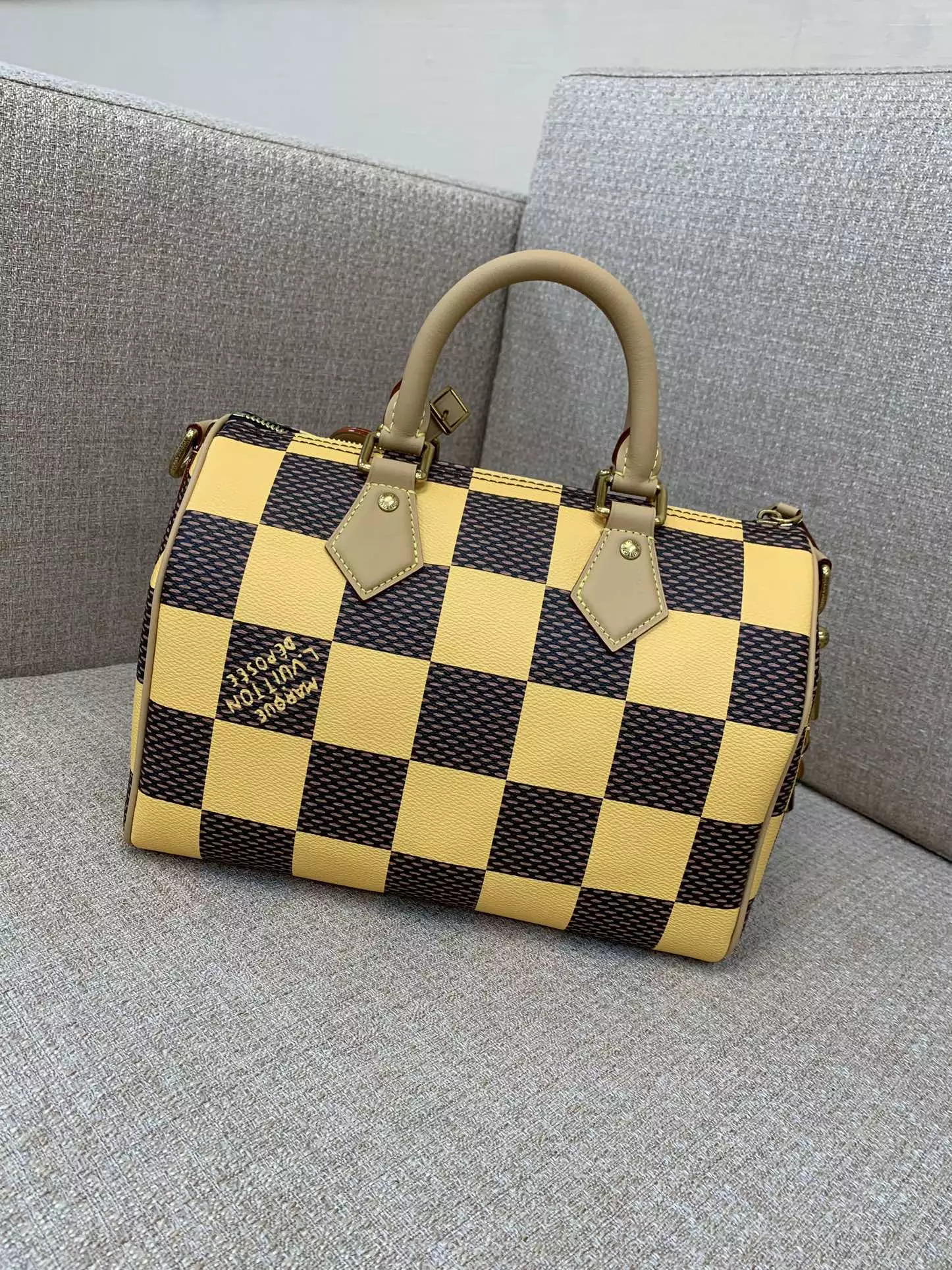 Speedy Bandoulière 25 Yellow Damier Pop Canvas