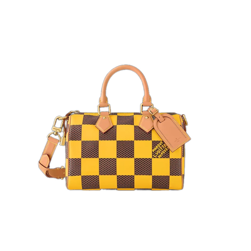 Speedy Bandoulière 25 Yellow Damier Pop Canvas